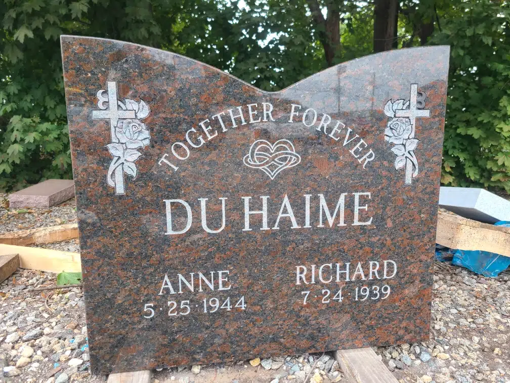 Granite (laser-engraved) Laser-Engraved Headstone hand-carved by Laser Headstone Guide in NJ — image 2