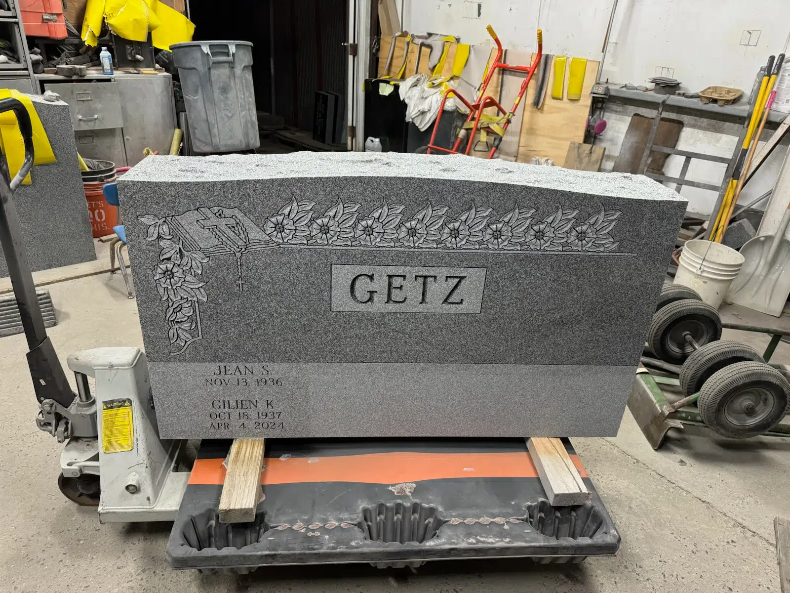 Granite (laser-engraved) Laser-Engraved Headstone hand-carved by Laser Headstone Guide in NJ — image 5